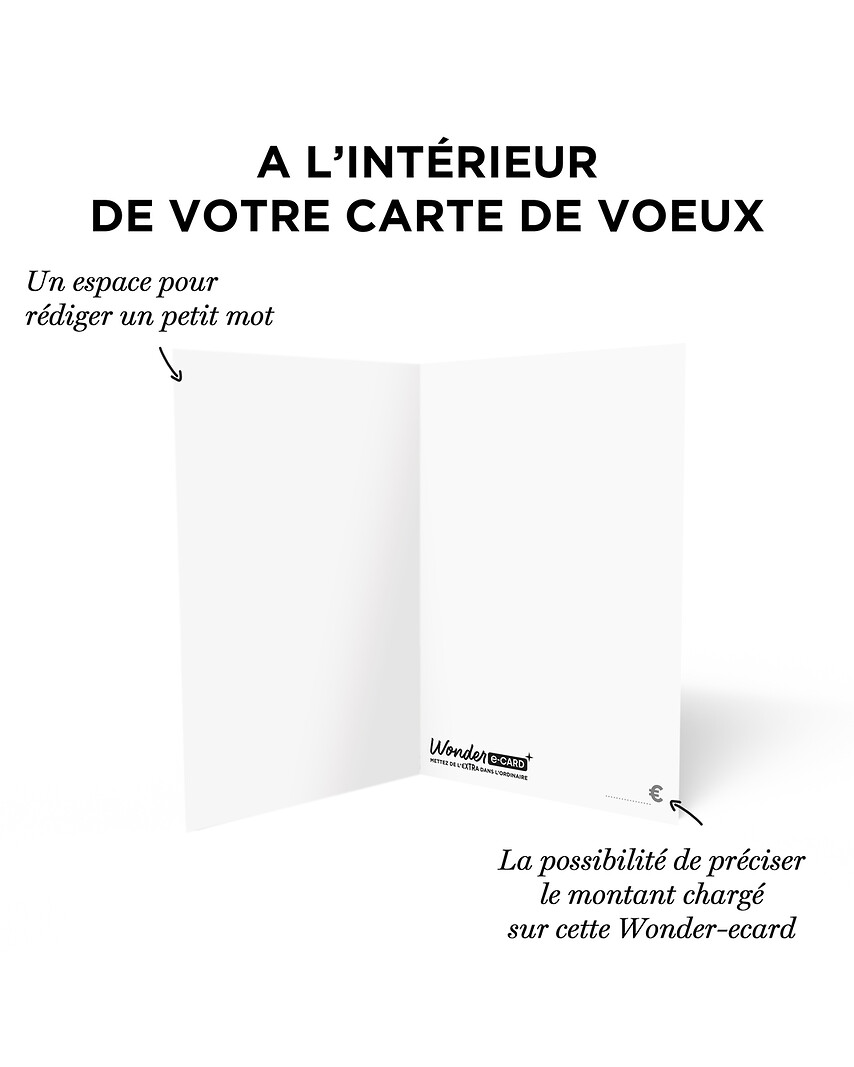 Carte de vœux 2 en 1 Merci