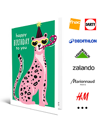Carte de vœux 2 en 1 Happy Birthday To You