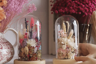 Atelier fleurs séchées sous cloche à Paris 11ème