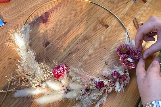 Atelier couronne de fleurs à Moirans (38)